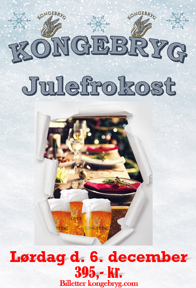 Julefrokost // Kongebryg lørdag d. 6. december kl. 16:30. Billetter