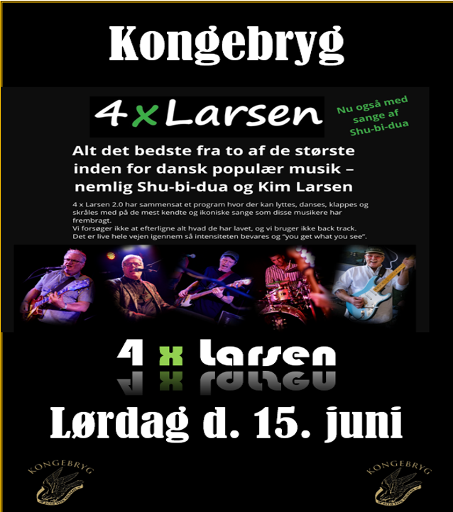 4 x Larsen // Kongebryg lørdag d. 15. juni kl. 20:00. Billetter