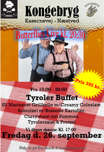 Oktoberfest & Butterflies // Kongebryg fredag d. 26. september kl. 17:00. Billetter
